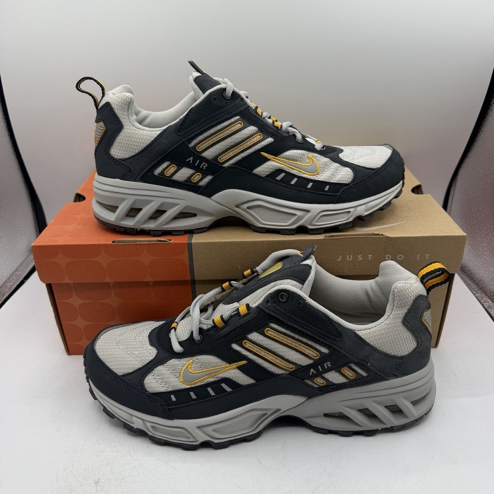 Vintage Nike Air Max Assail Running Shoes Men Sz 11 Grey/Navy Sneaker 307616-001